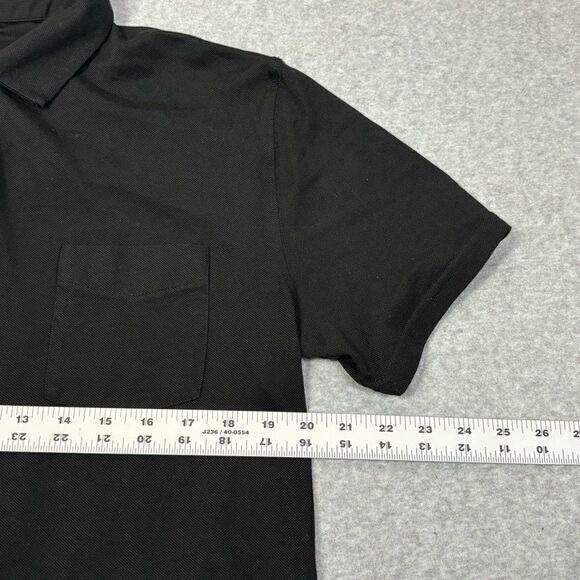Fabletics Mens Shirt Size Large Black Button Down Short Sleeve Casual Work Golf - Picture 5 of 7